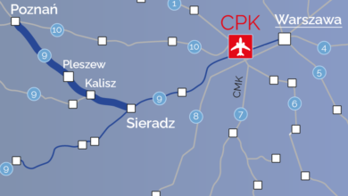 Linia CPK z Poznania do Sieradza ma umożliwić podróż pomiędzy miastami z prędkością nawet 250 km/h, a w przyszłości - 350 km/h.