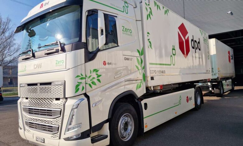 DPD wykorzystuje elektryczne ciężarówki do transportu przez Alpy 