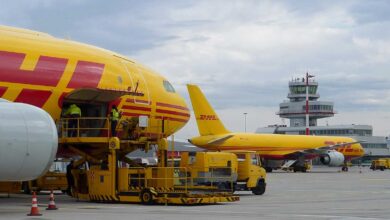 Pożary paczek DHL transport lotniczy samoloty lotnictwo paczki przesyłki transport cargo