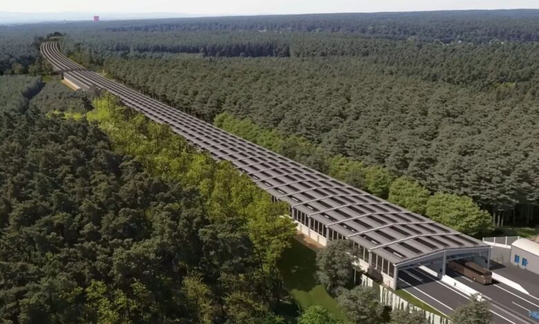 zadaszona autostrada Czechy transport drogowy